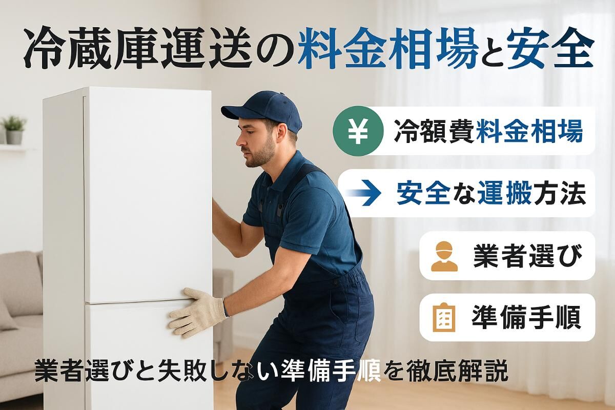 冷蔵庫の運送料金相場と安全な運搬方法比較｜業者選びと失敗しない準備 